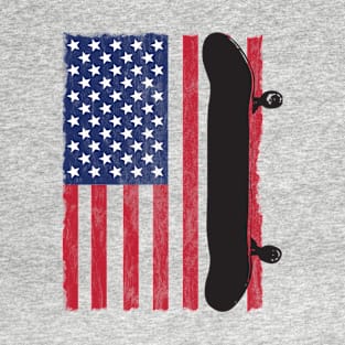 Skateboarding - Skateboarding USA Flag T-Shirt